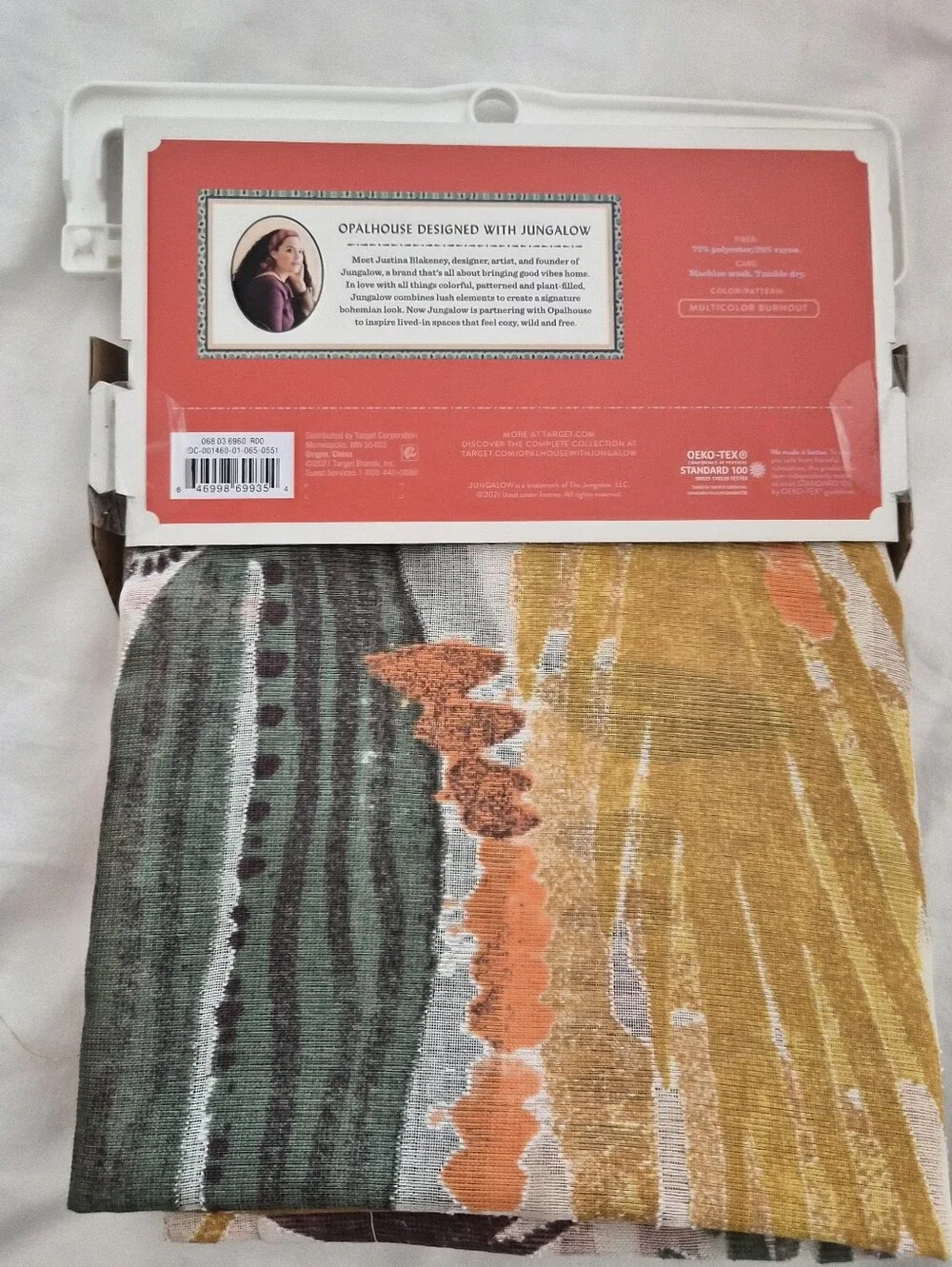 NIP Opalhouse Jungalow Burnout Sheer Tropical Patterned Curtain 54 X 84 1 Piece